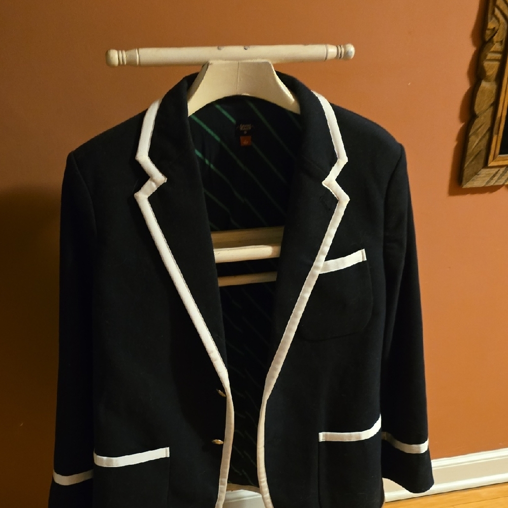 Rowing Blazers Striped Black and Green Jacket